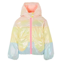 Metallic Steppdaunenjacke mit Kapuze>Billieblush Online