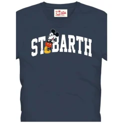 Mickey College Baumwoll T-Shirt>MC2 Saint Barth New