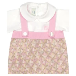 Monogram Jumpsuit und T-Shirt Set><noscript><img width=