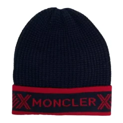 Navy e Woll Beanie Mütze>Moncler Outlet