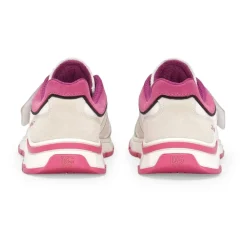 Niedriger Sneaker in Weiß und Pink><noscript><img width=