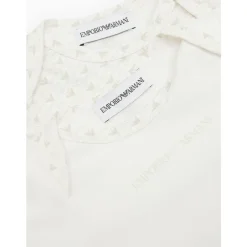 Packung mit zwei Jersey-Bodys mit Op-Art-Adlern und Logo>Emporio Armani New