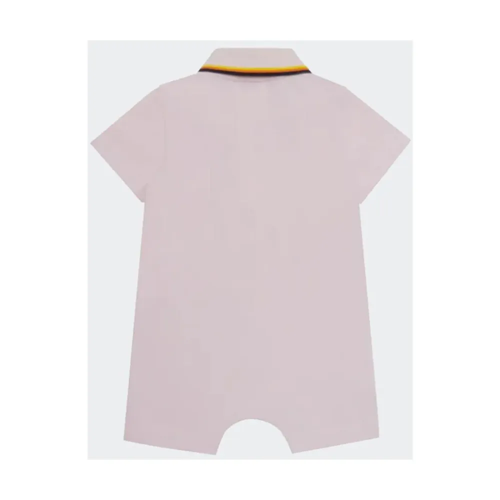 Pagliaccetto con collo a Polo in costina rigato>K-Way Discount