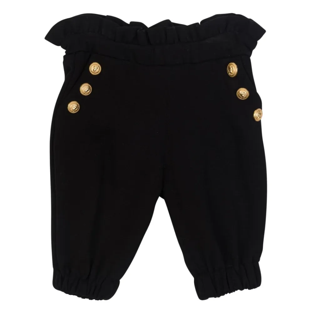Pantaloni con bottoni Vita elasticizzata Tasche laterali>Balmain Discount