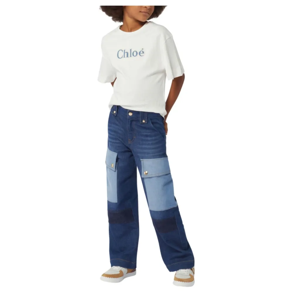 Patchwork Kinder Denim Jeans>Chloé