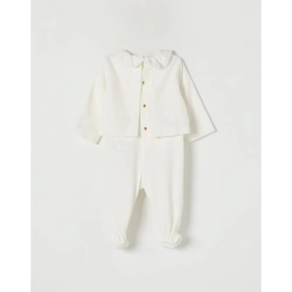 Peter Pan Kragen Spitzen Romper>Versace New