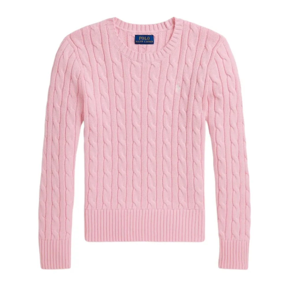 pink ribbed cuffs crew neck>Ralph Lauren Clearance