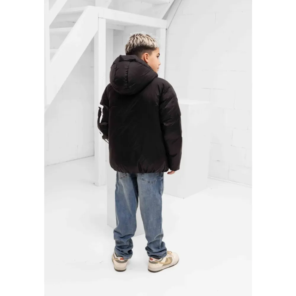 Polar Logo Padded Hooded Jacket>Emporio Armani