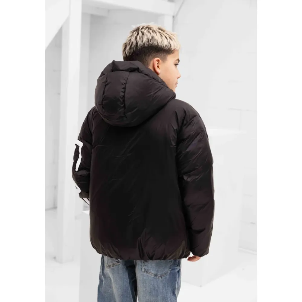 Polar Logo Padded Hooded Jacket>Emporio Armani