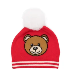 Pompon-Strickmütze mit Teddy-Logo>Moschino Clearance