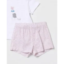 Pyjama-Set mit Vogelapplikation für Mädchen><noscript><img width=