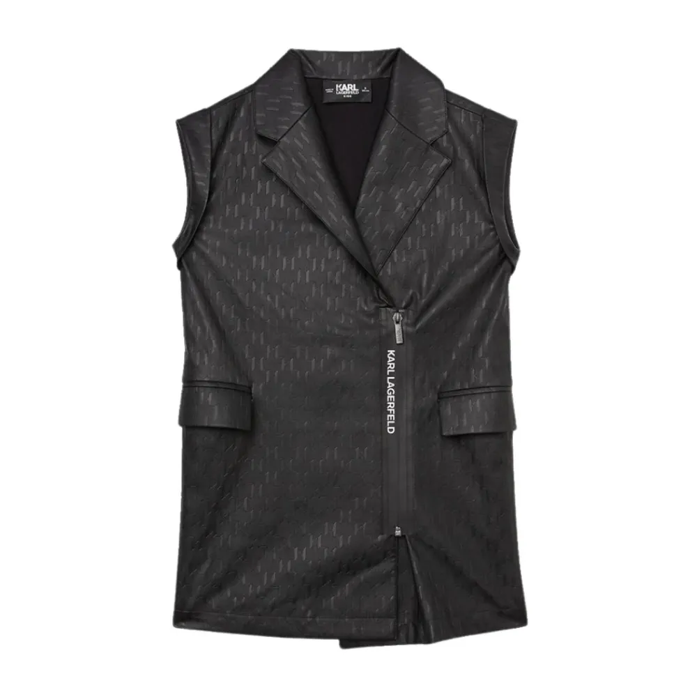 Ärmellose Kunstlederweste>Karl Lagerfeld New