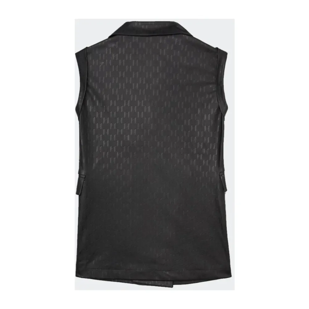 Ärmellose Kunstlederweste>Karl Lagerfeld New