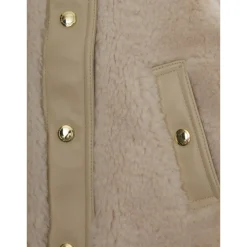 Ärmelloser Rundhalsmantel mit Knopfverschluss vorne><noscript><img width=