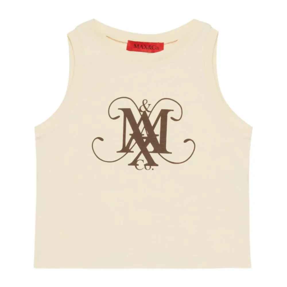 Ärmelloses Shirt mit Logo>Max & Co New