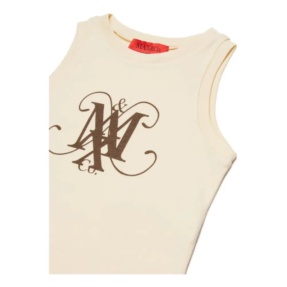 Ärmelloses Shirt mit Logo>Max & Co New