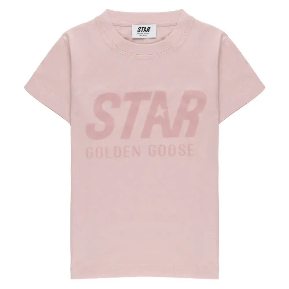 Baumwoll-T-Shirt mit Logodruck>Golden Goose Hot