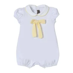 Ruffle Sleeve Bow Romper>Little Bear