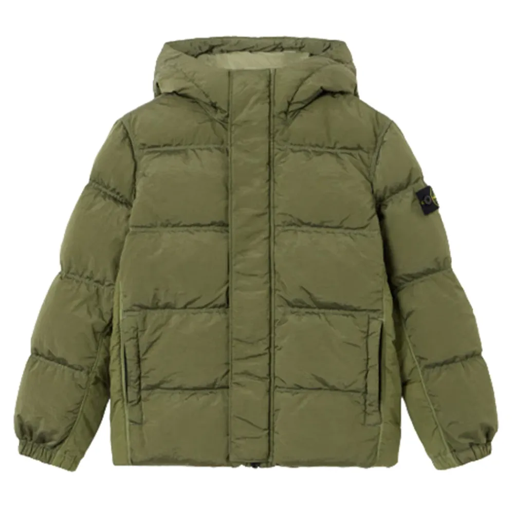 Sage Short Parka>Stone Island Clearance