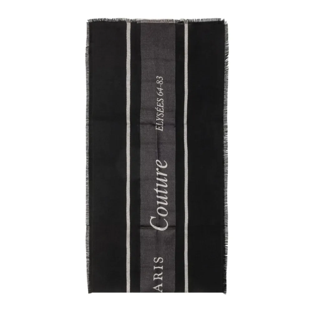 Schal mit Fransenlogo>Balmain