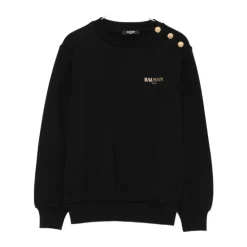 Schicker Nero e Oro Sweatshirt AW25>Balmain New