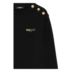 Schicker Nero e Oro Sweatshirt AW25>Balmain New