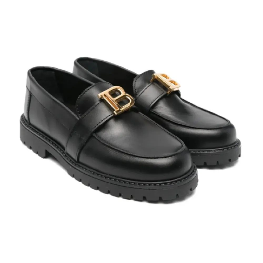Gold Loafer Schuhe Stilvoll>Balmain Clearance
