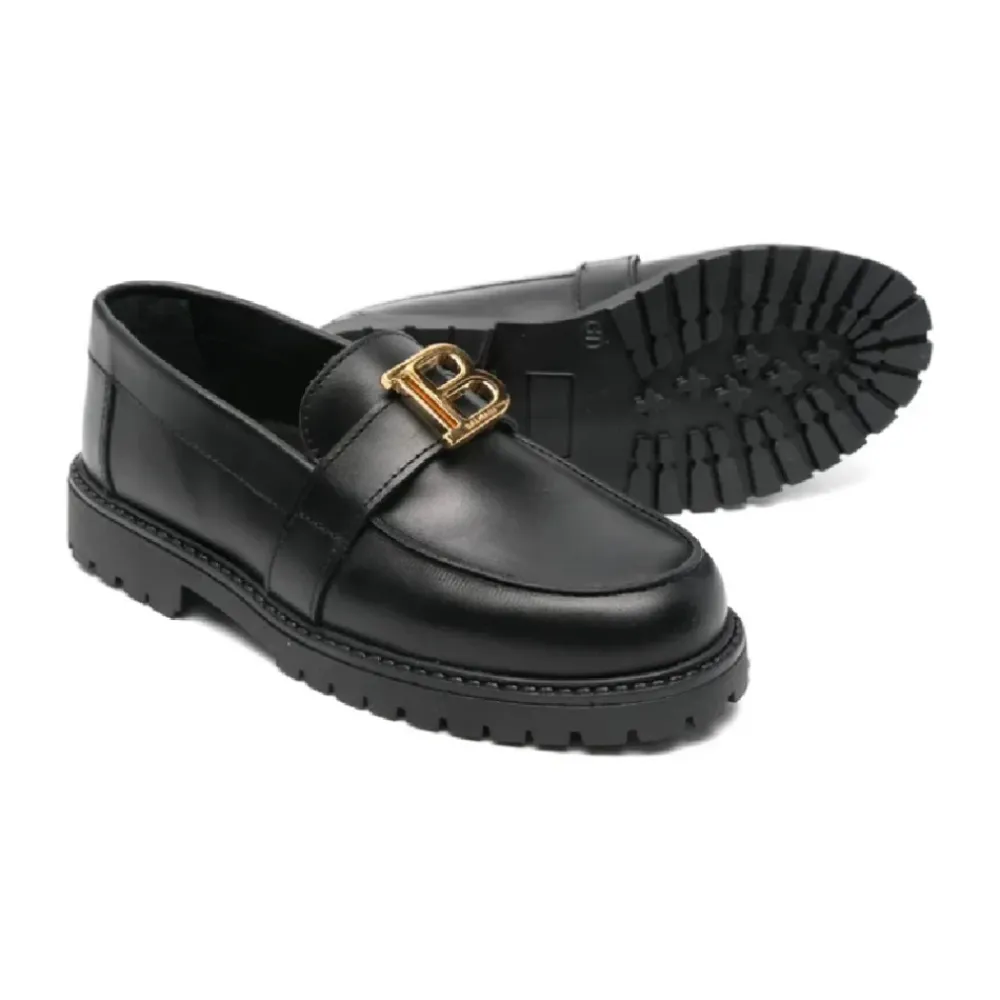 Gold Loafer Schuhe Stilvoll>Balmain Clearance