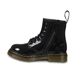 e Biker Boots aus Lackleder Lamper><noscript><img width=