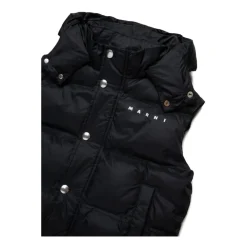 e kurze ärmellose Daunenjacke mit Kapuze><noscript><img width=