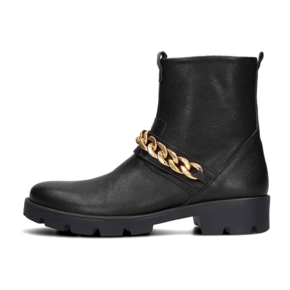 e Leder-Stiefeletten mit Kette>Omoda Outlet