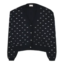 e Strickjacke mit V-Ausschnitt und gerippten Bündchen>Elisabetta Franchi Clearance