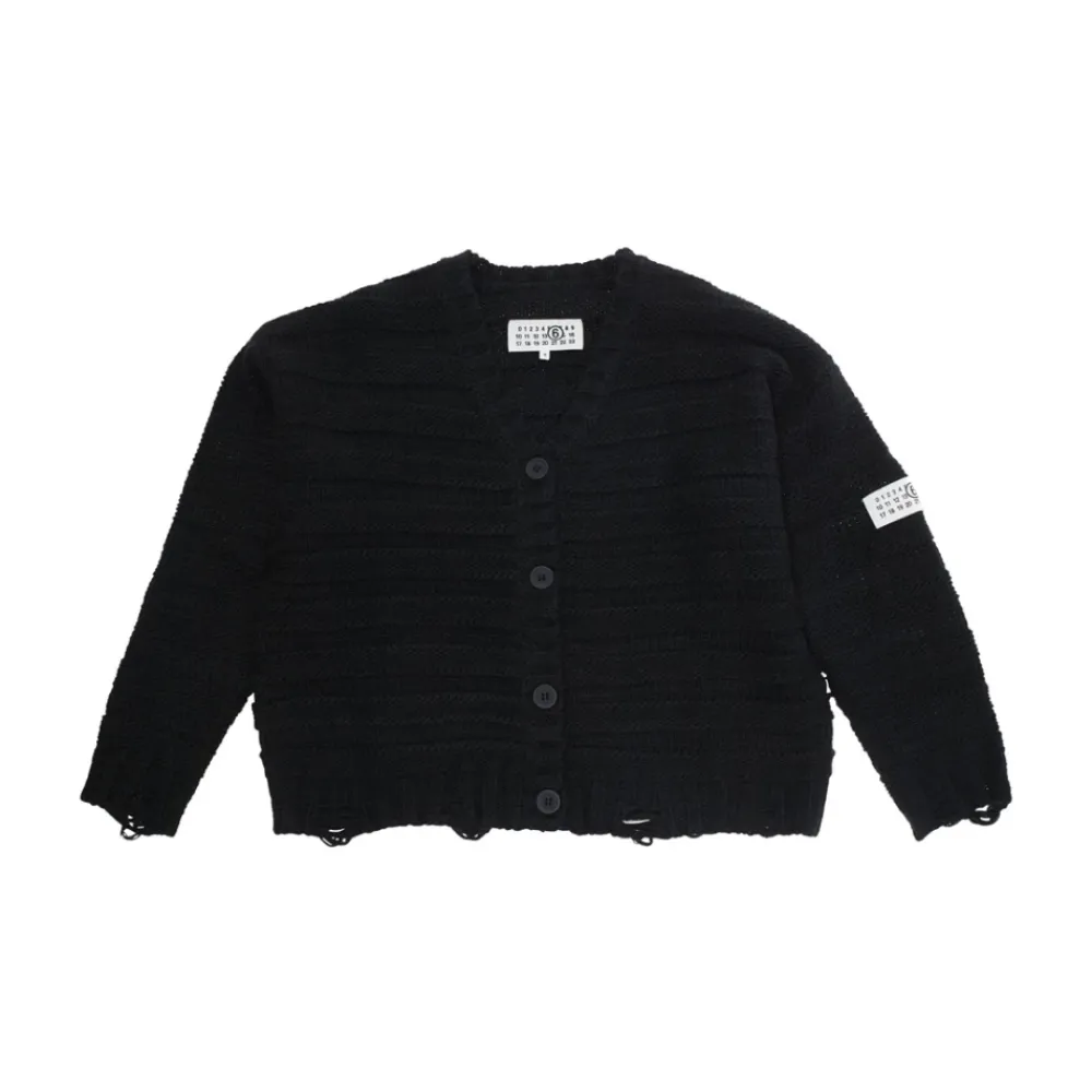 e V-Ausschnitt Wollmischung Strickjacke>MM6 Maison Margiela Discount