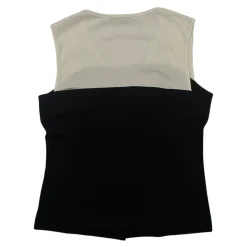 e Weste mit cremefarbenem Rippenoberteil>Manila Grace Sale