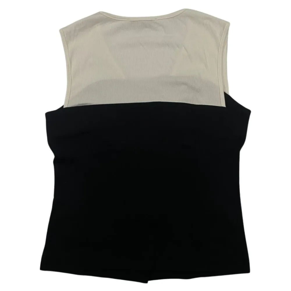 e Weste mit cremefarbenem Rippenoberteil>Manila Grace Sale