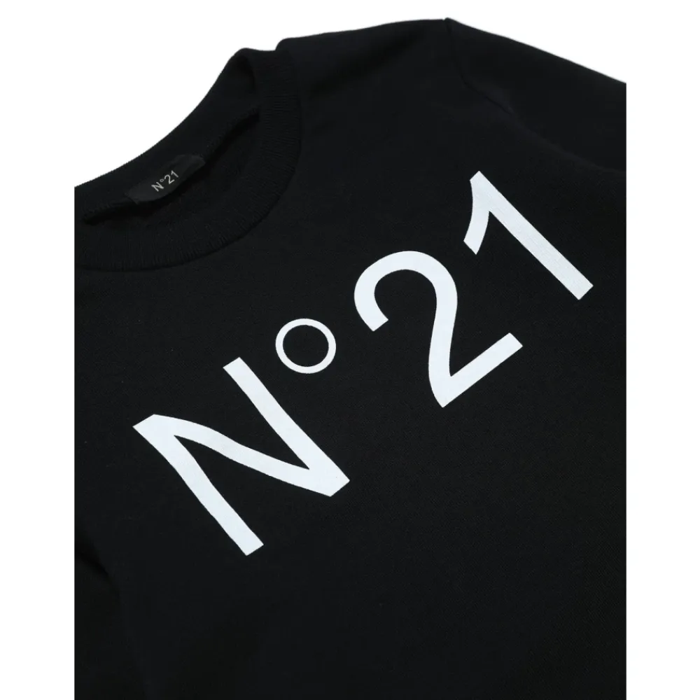 er Baumwoll-Logo-Print-Pullover>N21 Discount