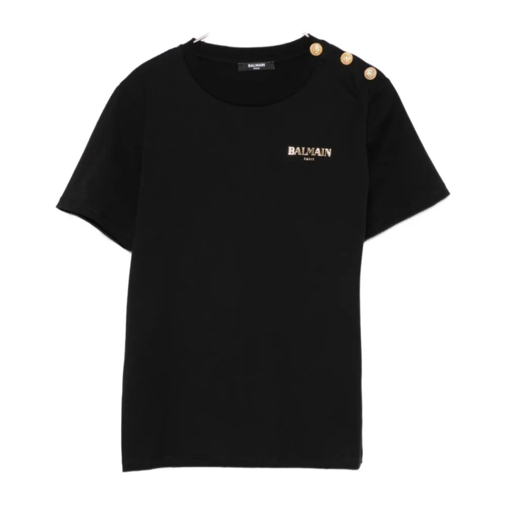 es & Goldenes Stilvolles Mädchen T-Shirt>Balmain Outlet