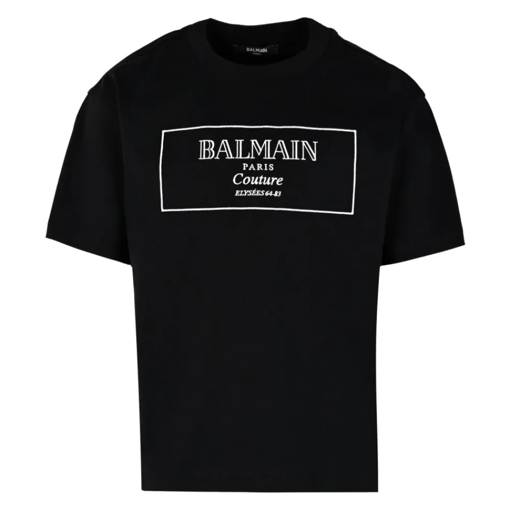 es T-Shirt mit kurzen Ärmeln aus Baumwolle>Balmain Sale