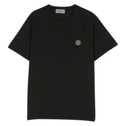 es T-Shirt mit Logo-Patch>Stone Island Outlet