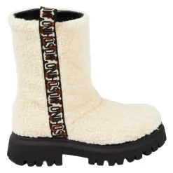 Shearling-Stiefel mit Color-Block-Design>Moschino Outlet