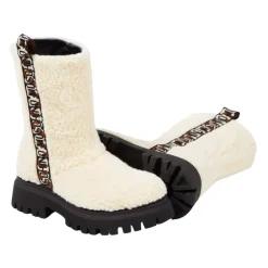 Shearling-Stiefel mit Color-Block-Design><noscript><img width=