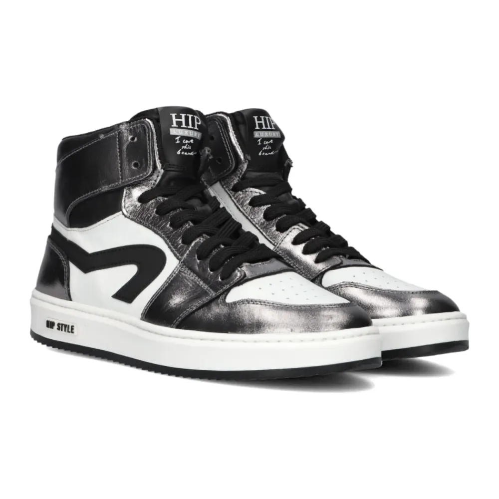 Silberne High Top Mädchen Sneakers>Hip Hot