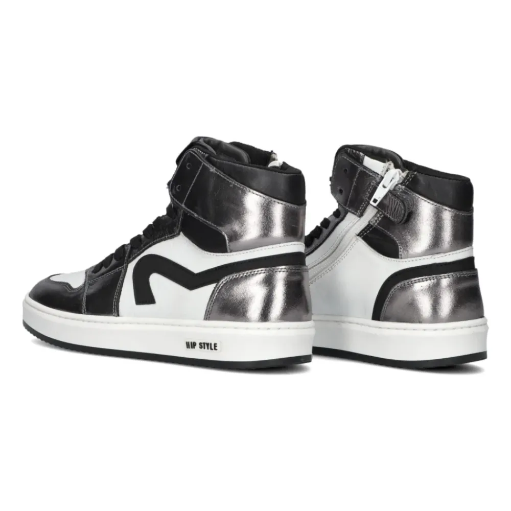 Silberne High Top Mädchen Sneakers>Hip Hot