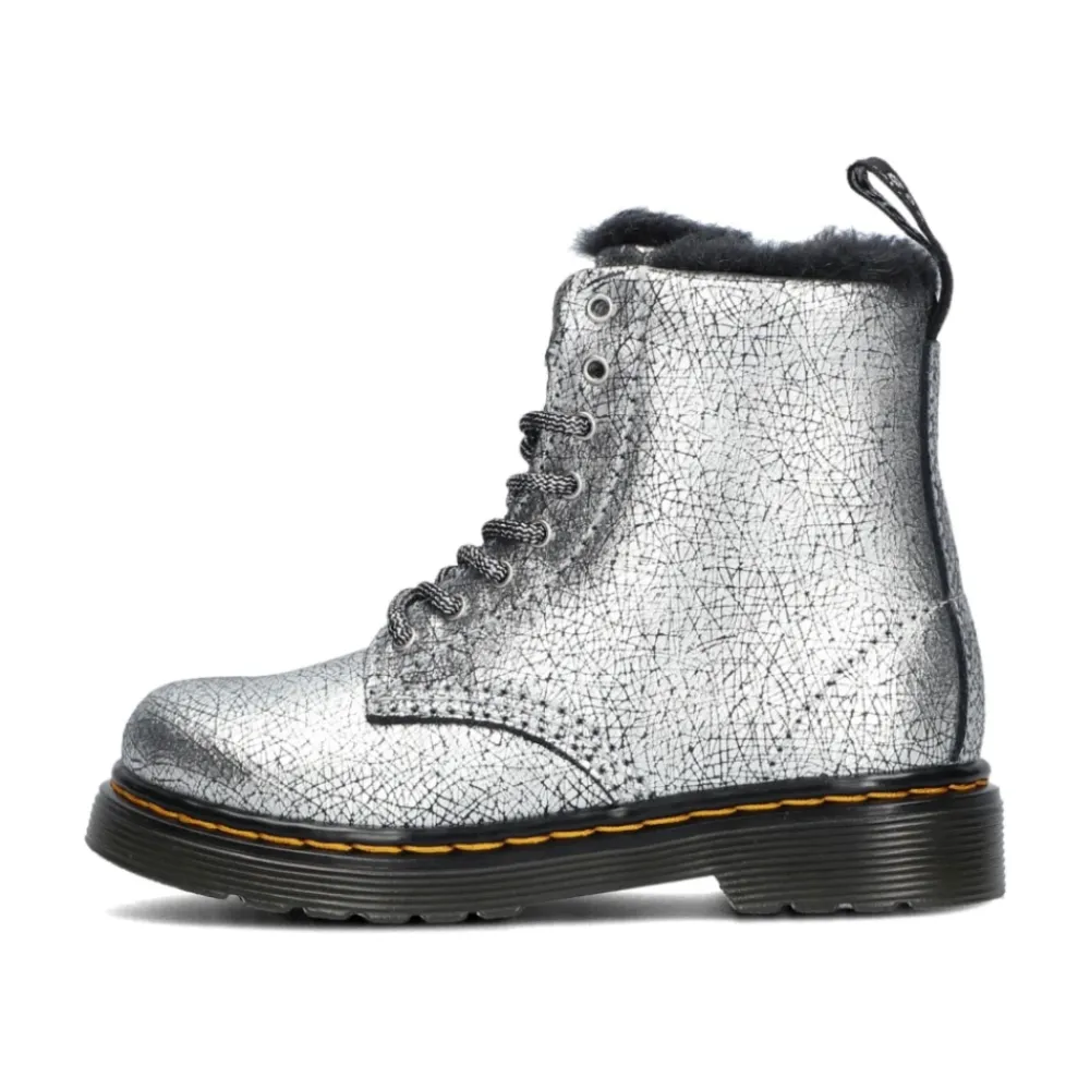 Silberne Serena T/J Lederstiefel>Dr. Martens New