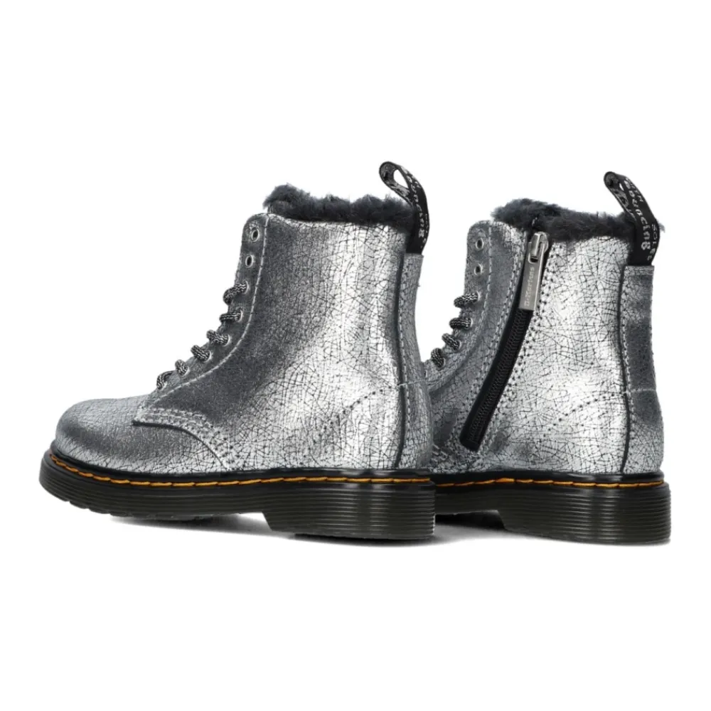 Silberne Serena T/J Lederstiefel>Dr. Martens New