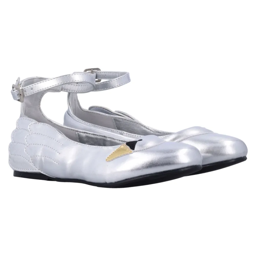 Silberne Swan Ballerina Espadrilles>Stella McCartney Clearance