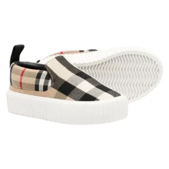 Slip-On Sneakers Beige Checks><noscript><img width=