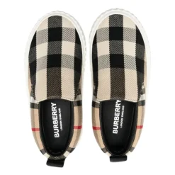 Slip-On Sneakers Beige Checks><noscript><img width=