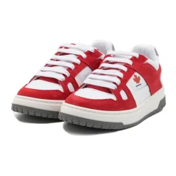 Sneakers aus Leder und Wildleder>Dsquared2