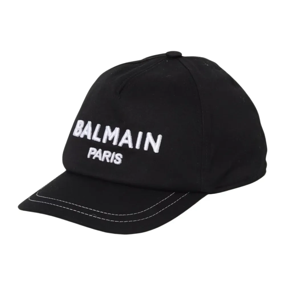 Stilvolle Bestickte Baseballkappe>Balmain